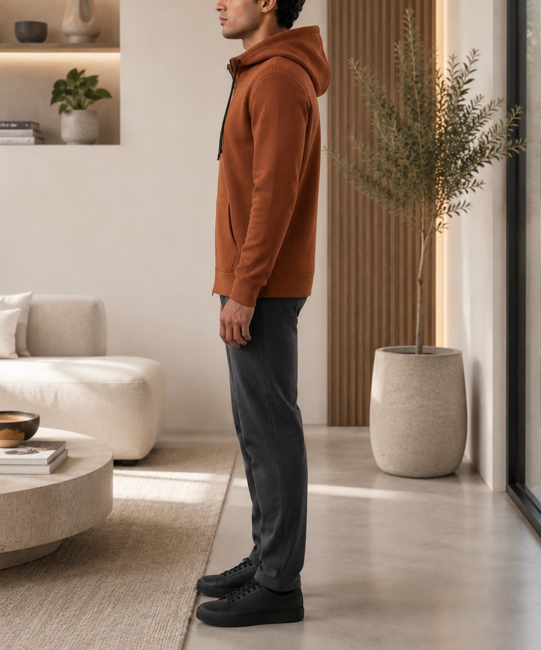 Unisex Rust Waffle Jersey - StylePhase SA