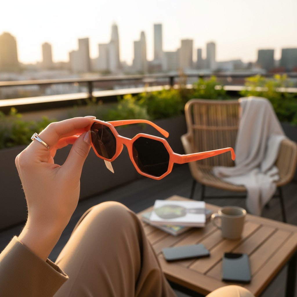 Unisex UV400 Sunglasses - Hexagon - StylePhase SA