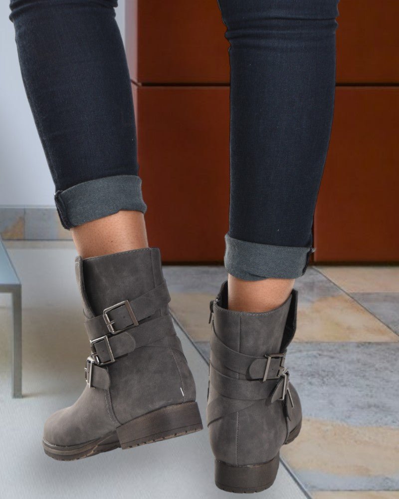 Vaida Grey Boots - StylePhase SA