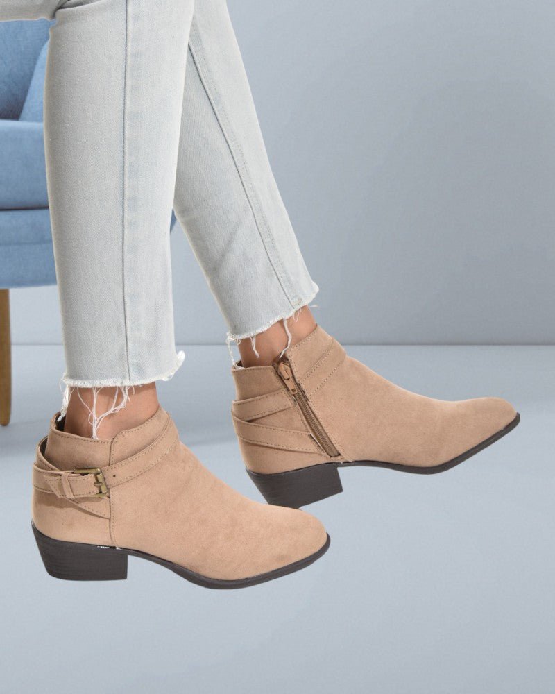 Voss Taupe Ankle Boots - StylePhase SA