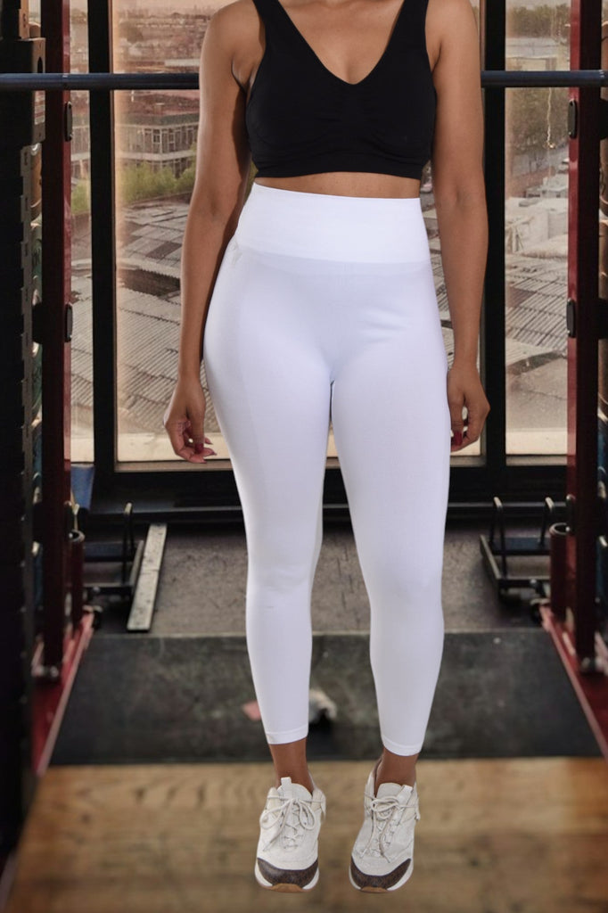 White Active Wear Tights - StylePhase SA