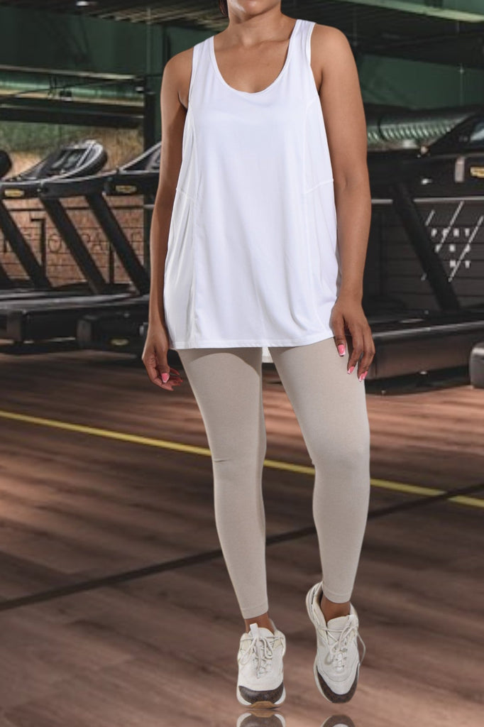 White Activewear Vest - StylePhase SA