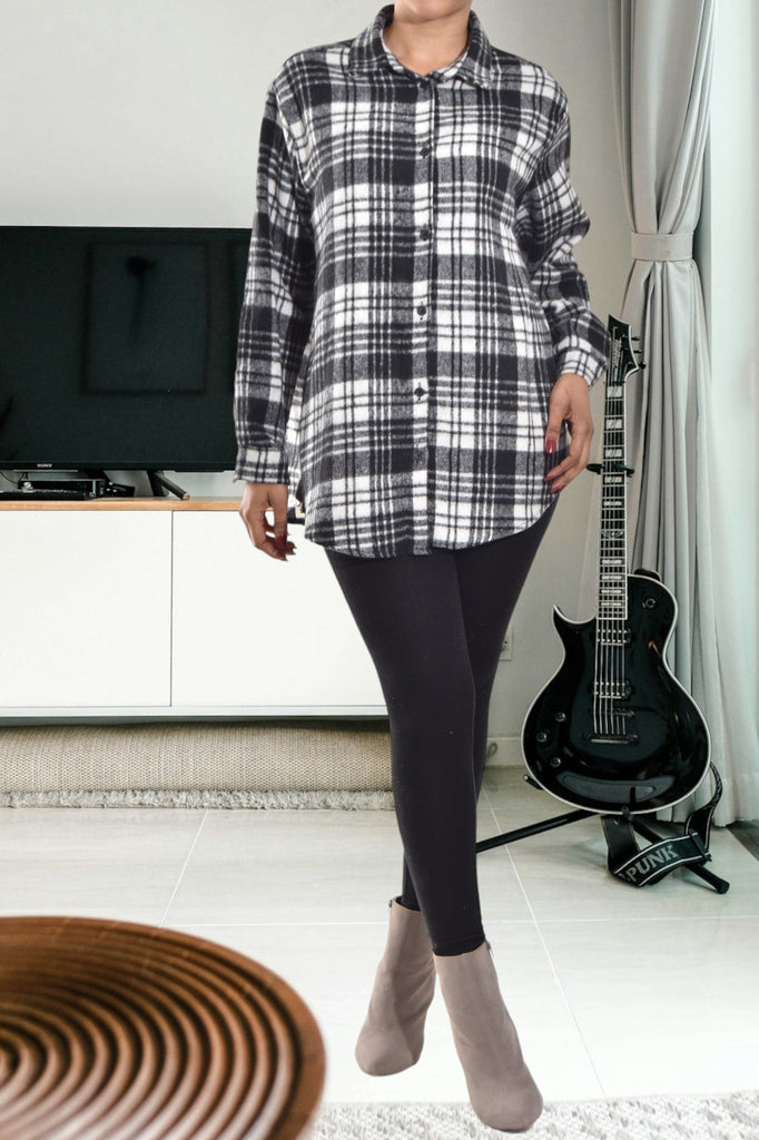 White And Black Flannel Shirt - StylePhase SA