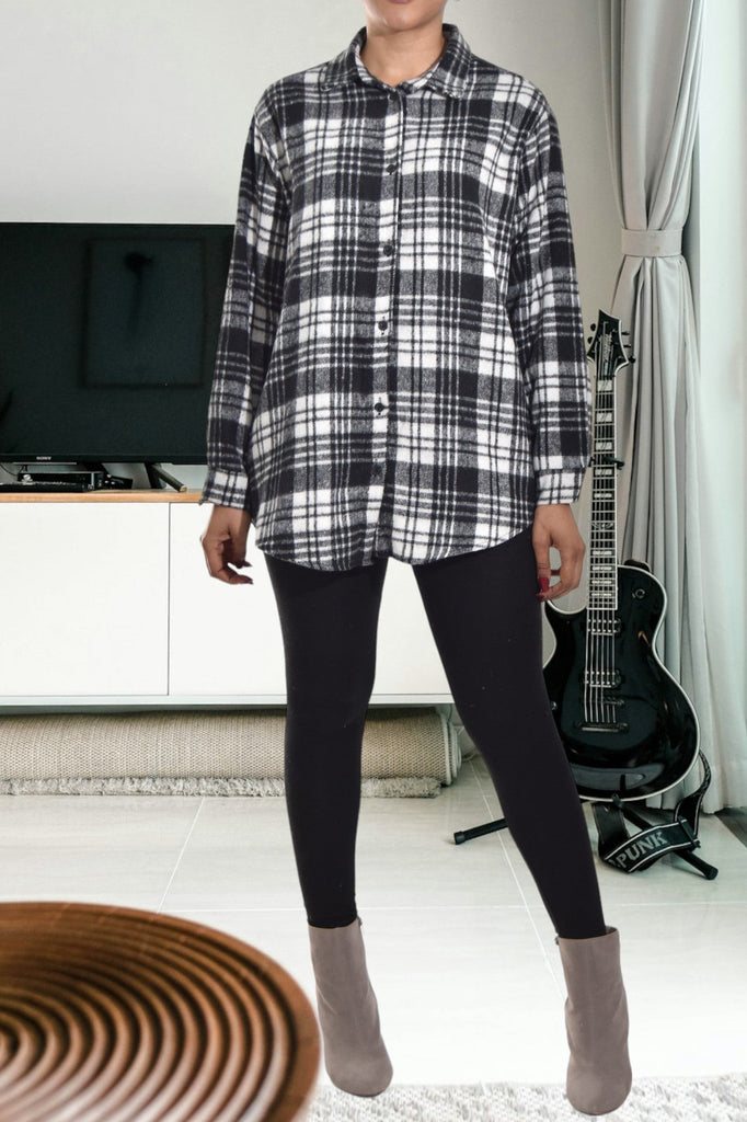 White And Black Flannel Shirt - StylePhase SA