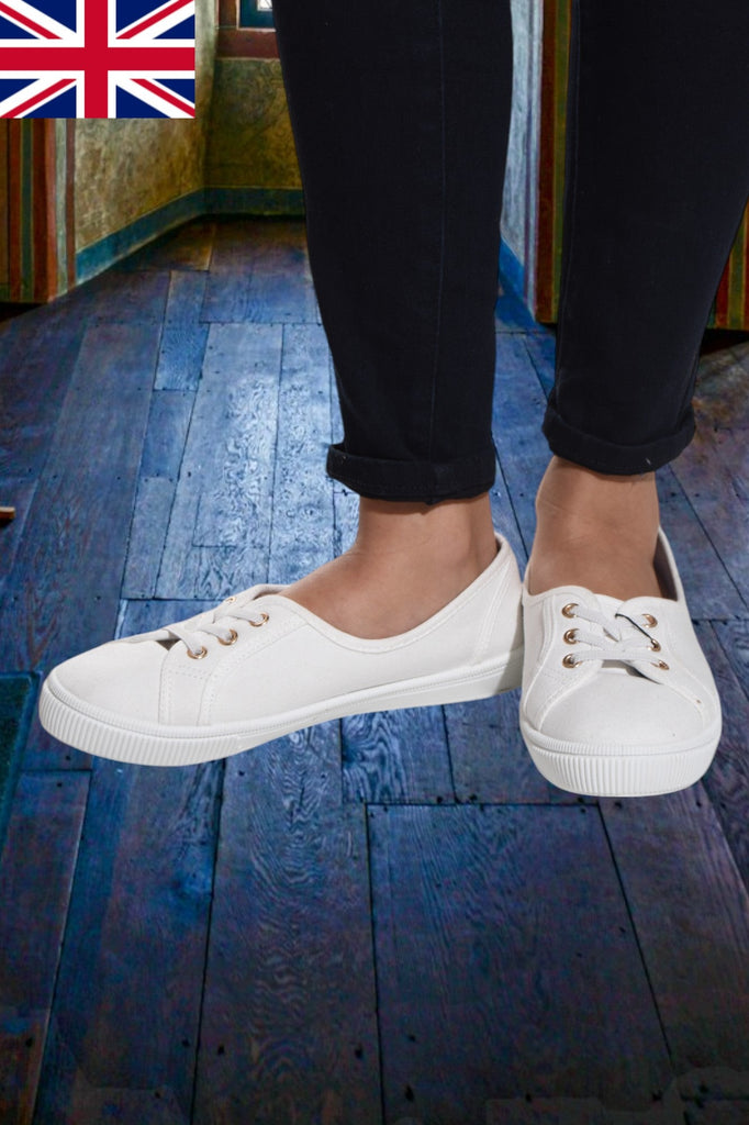 White Canvas Lace Sneaker - StylePhase SA