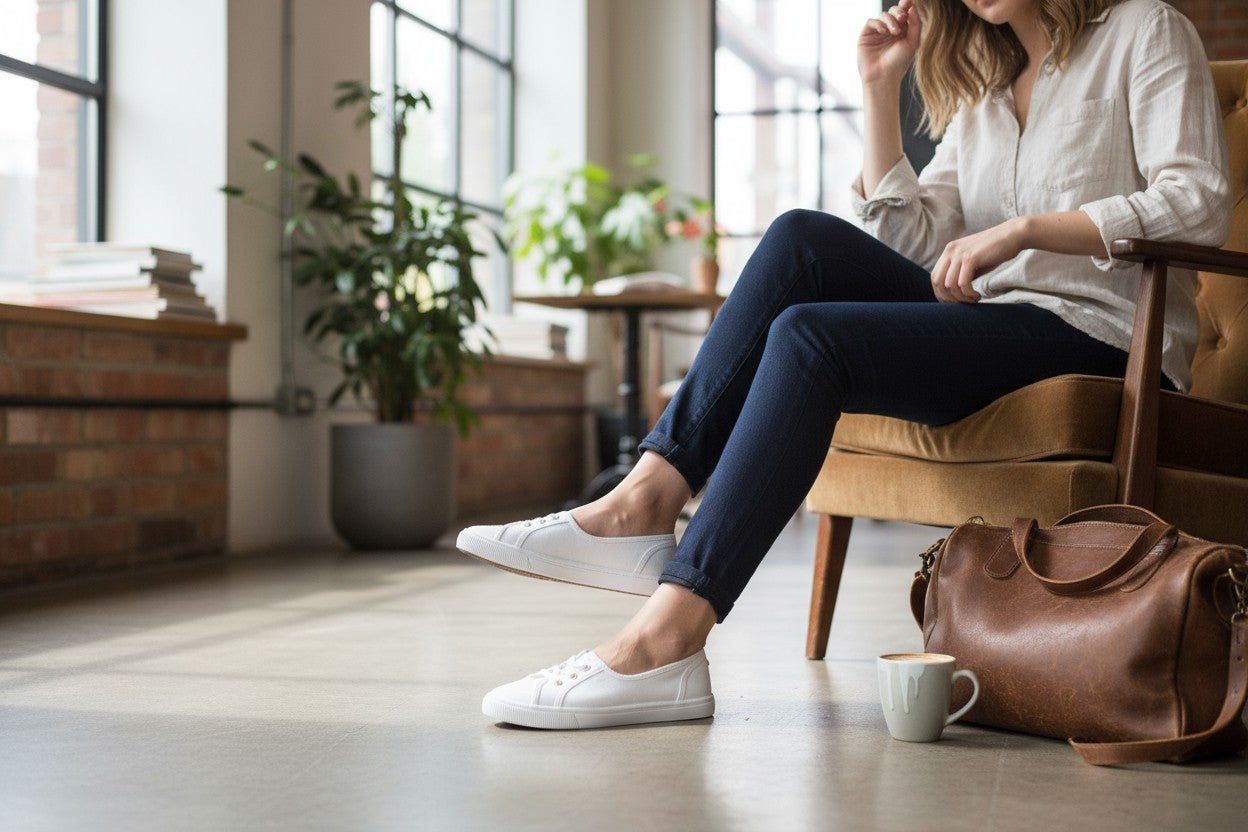 White Canvas Lace Sneaker - StylePhase SA