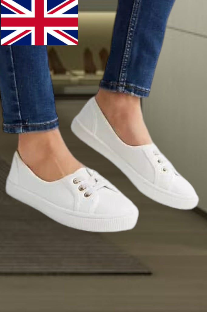 White Canvas Lace Sneaker - StylePhase SA