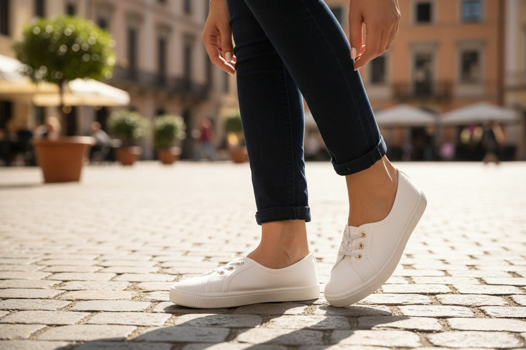 White Canvas Lace Sneaker - StylePhase SA