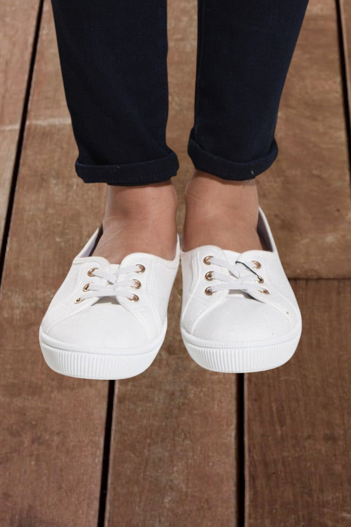 White Canvas Lace Sneaker - StylePhase SA