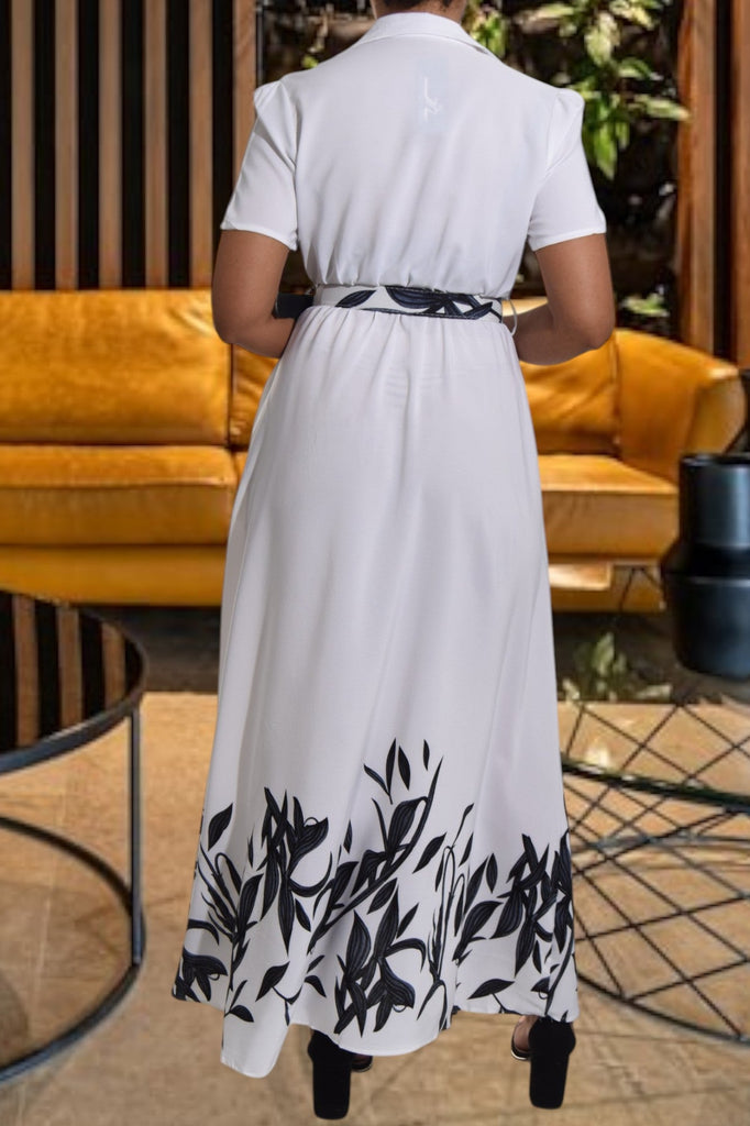 White Collar Maxi Dress - StylePhase SA