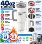 White and grey tumbler with packaging
