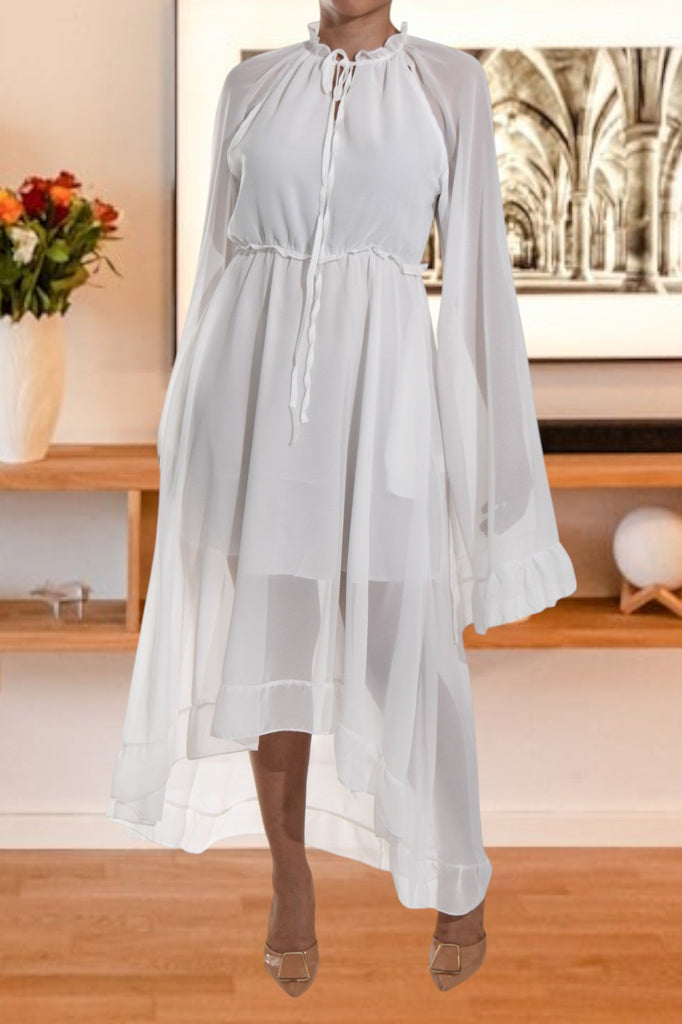 White Lined Maxi Dress - StylePhase SA