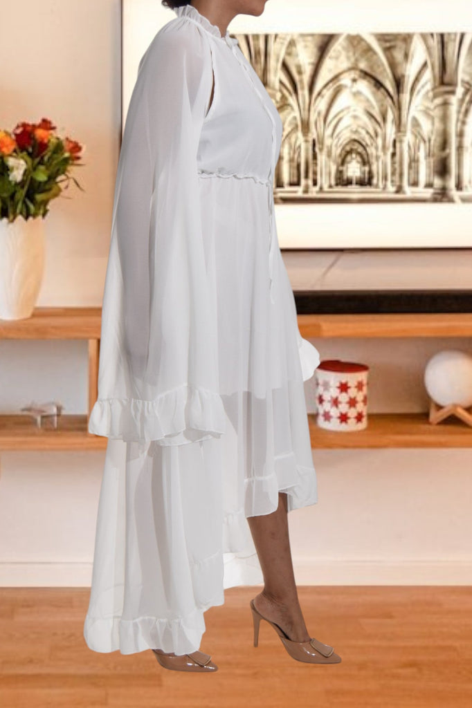 White Lined Maxi Dress - StylePhase SA