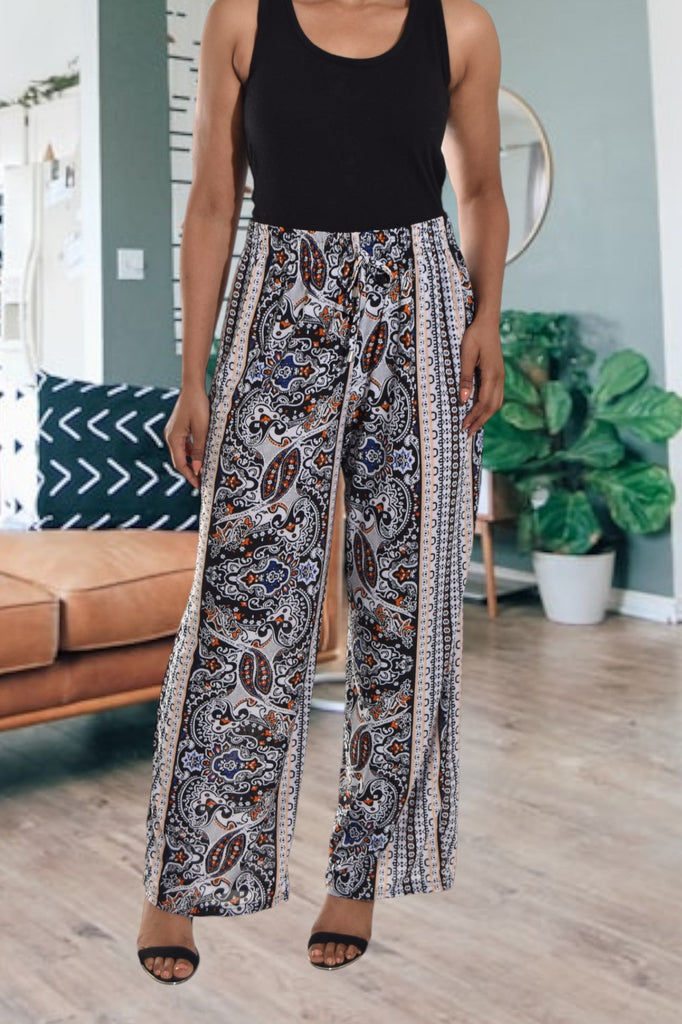 White Patterned Pants - StylePhase SA