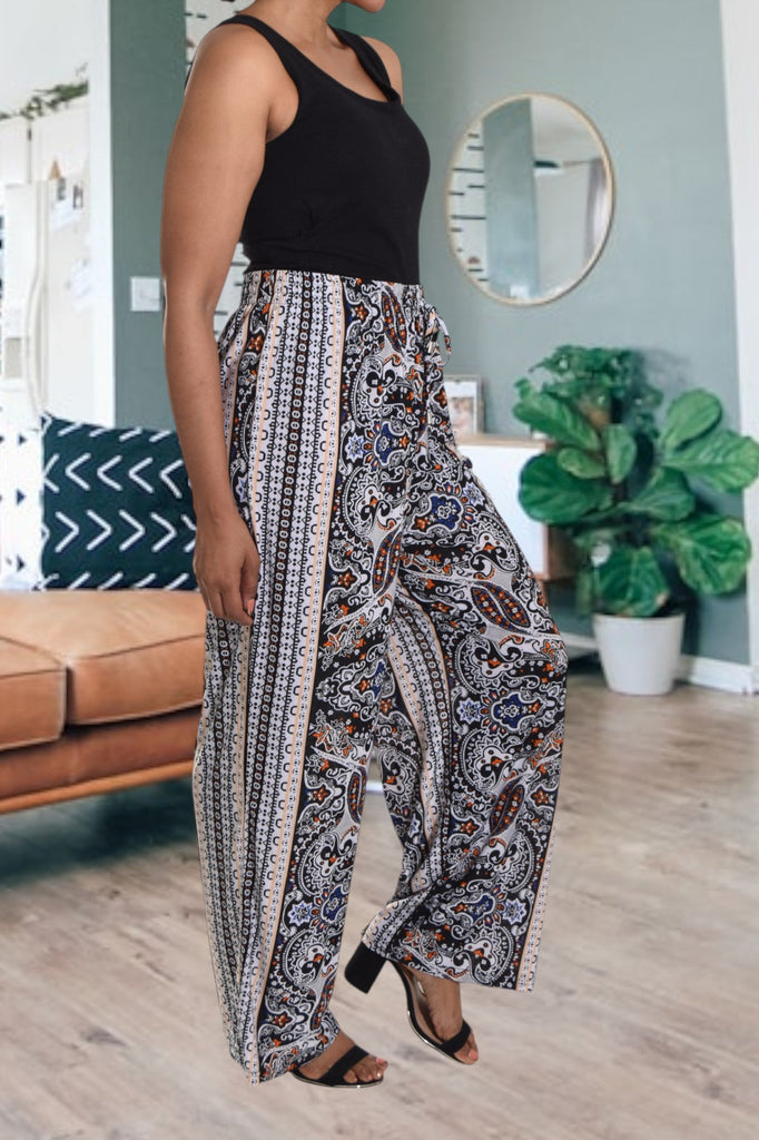 White Patterned Pants - StylePhase SA