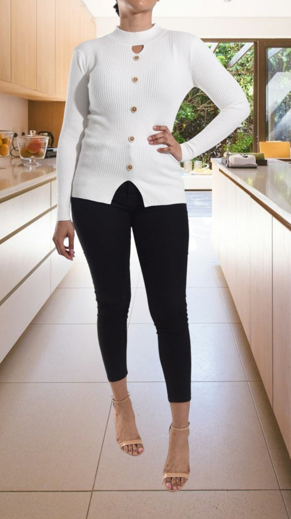 White Peep Hole Top - StylePhase SA