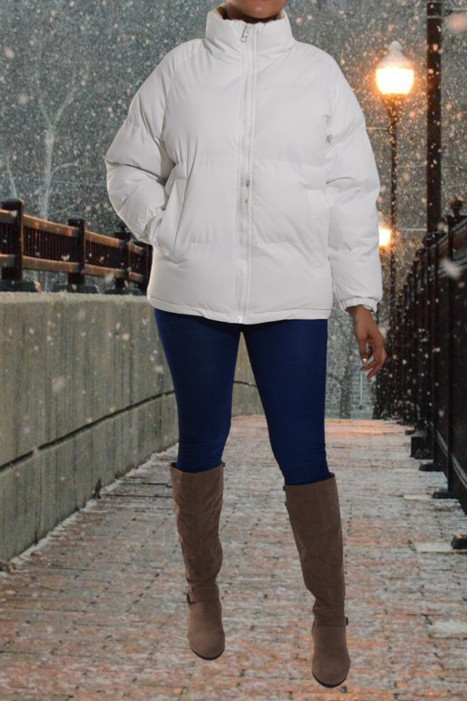 White Puffer Jacket - StylePhase SA