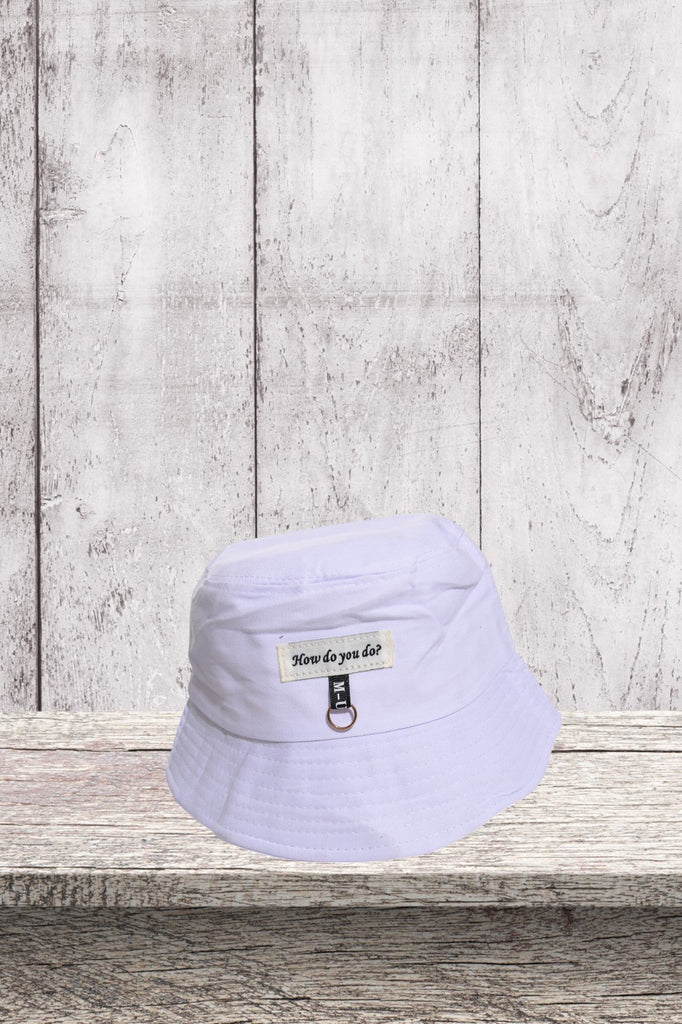 White Slogan Bucket Hat - StylePhase SA