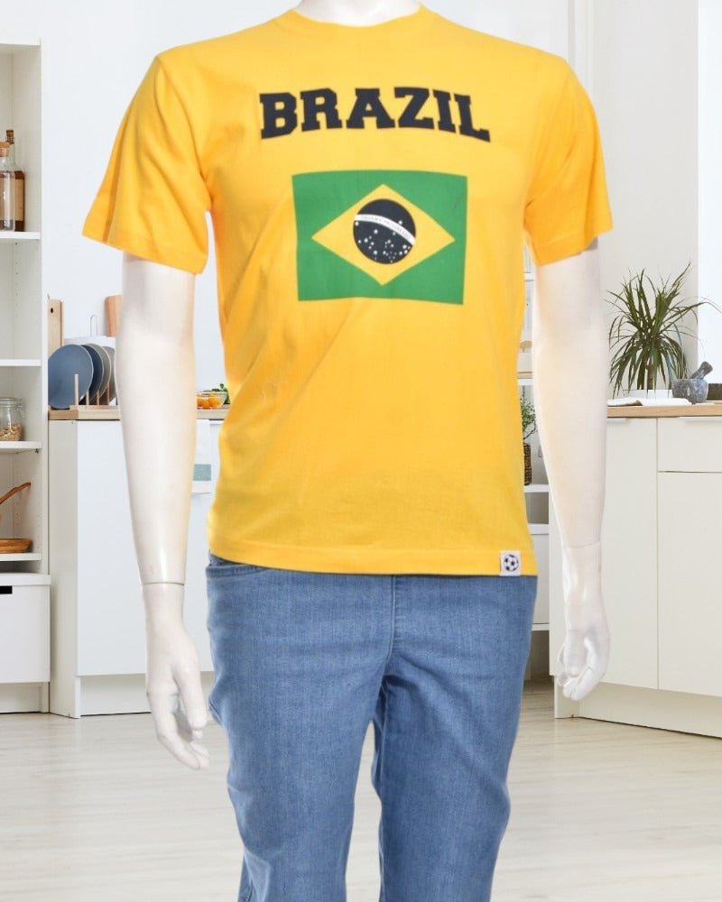Yellow Brazil Print Tee - StylePhase SA