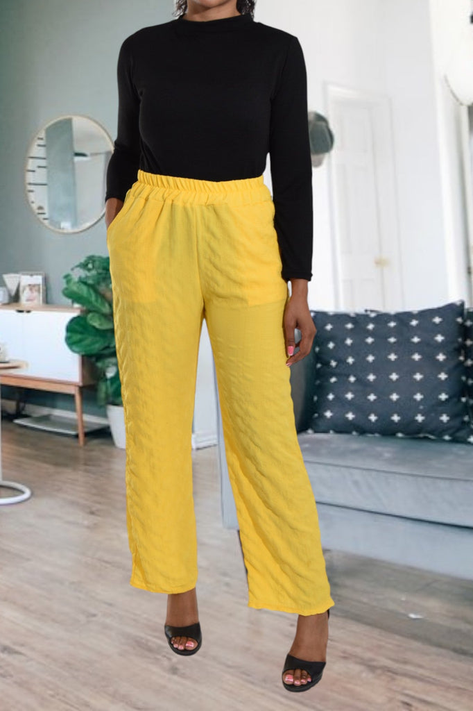 Yellow Pocket Pants - StylePhase SA