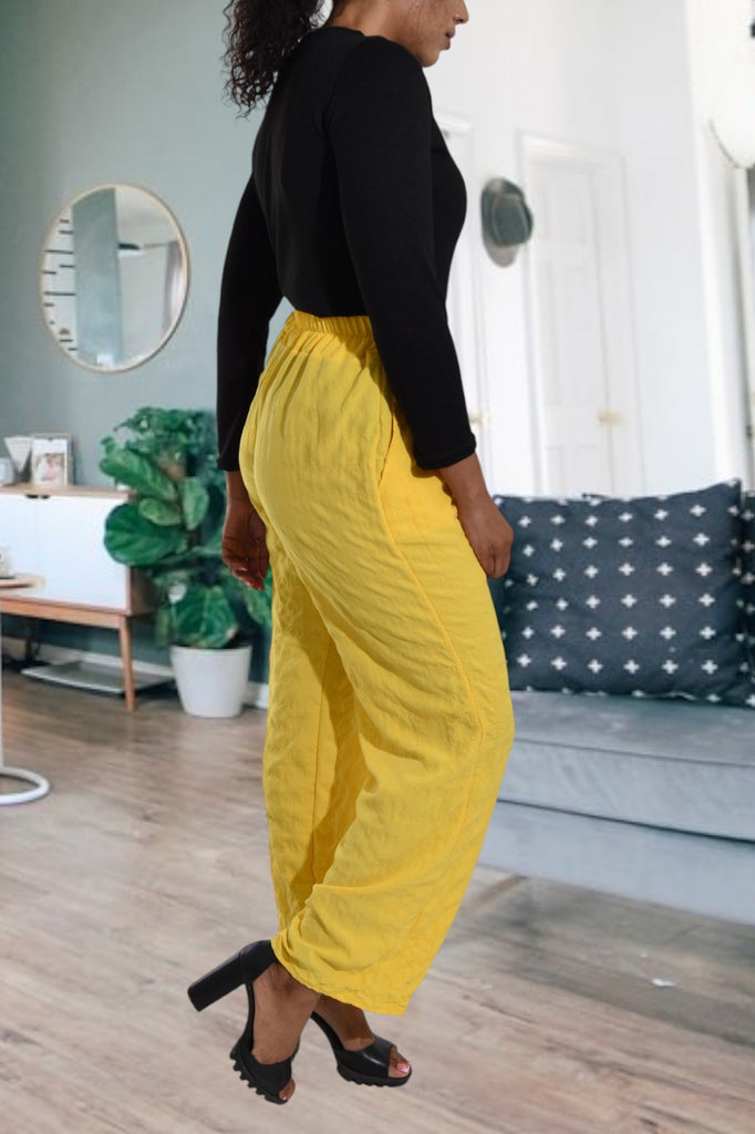 Yellow Pocket Pants - StylePhase SA