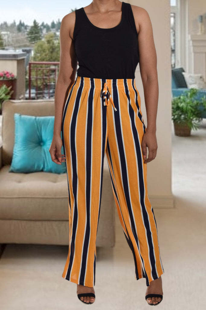 Yellow Stripe Pants - StylePhase SA