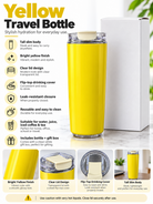 Yellow travel bottle product features and details