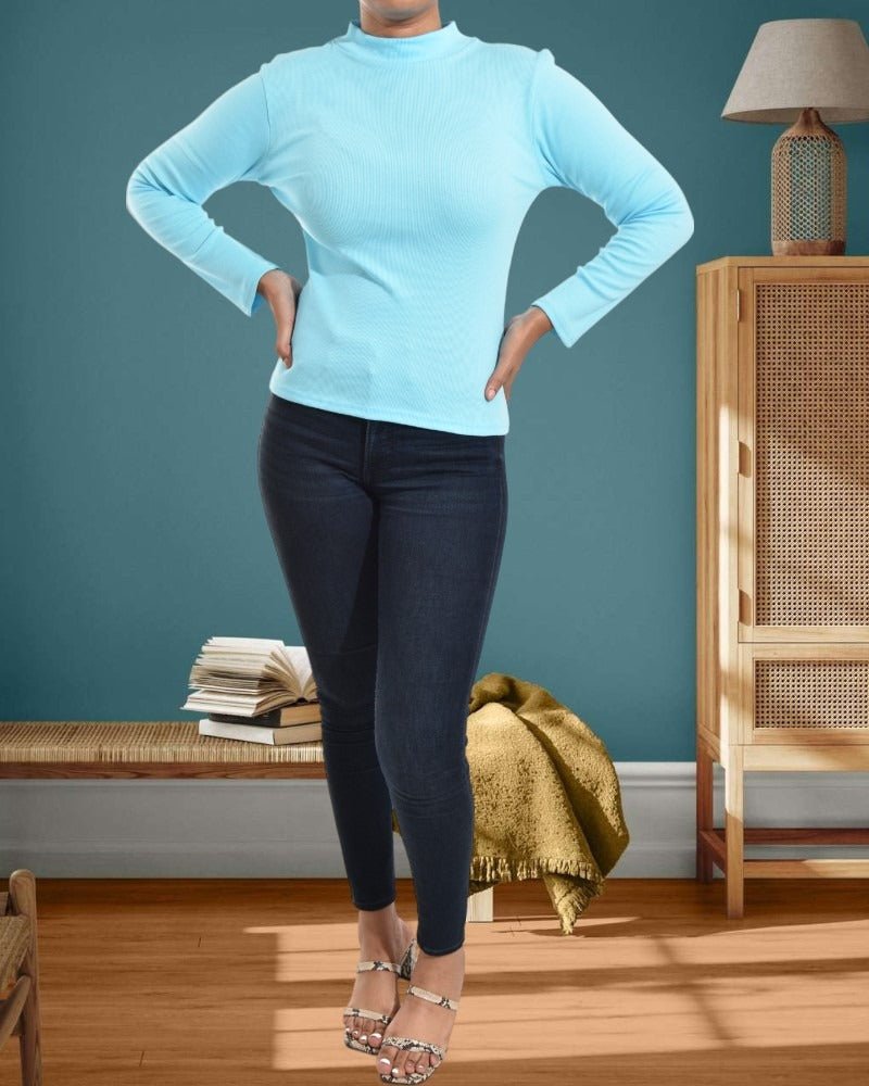 Baby Blue Long Sleeve Top - StylePhase SA