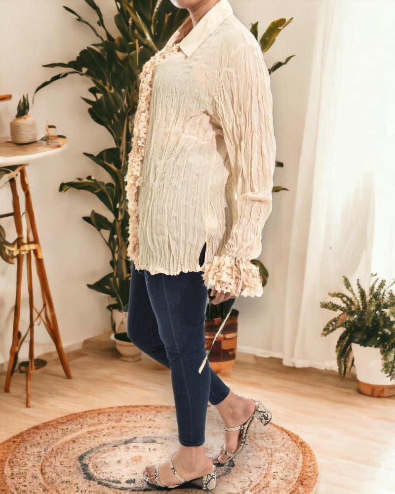 Beige Fit And Flare Top - StylePhase SA