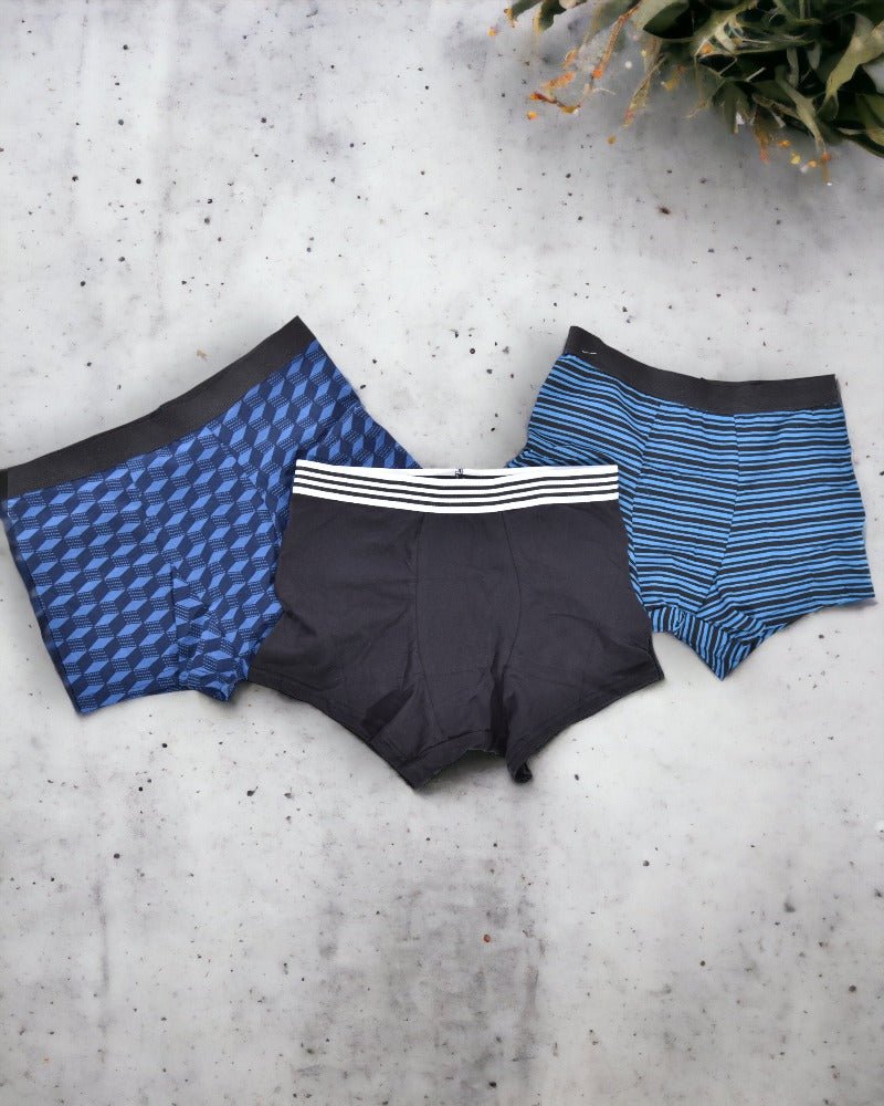 Black And Blue 3 Pack Boxer Brief - StylePhase SA