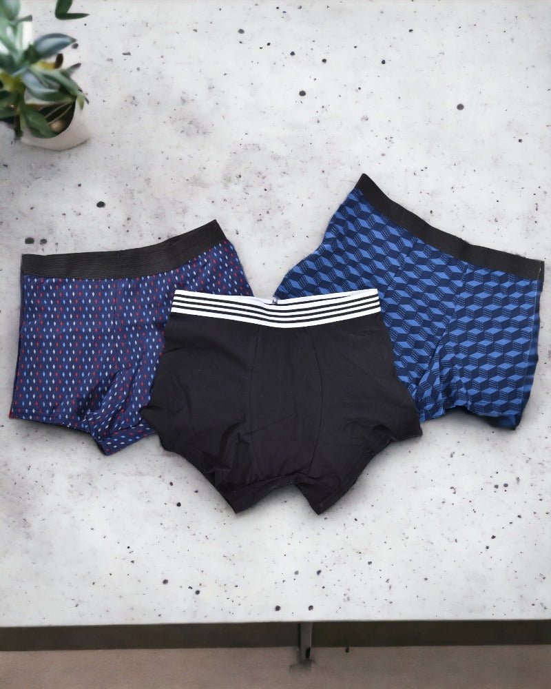 Black And Navy Boxer Brief -3 Pack - StylePhase SA