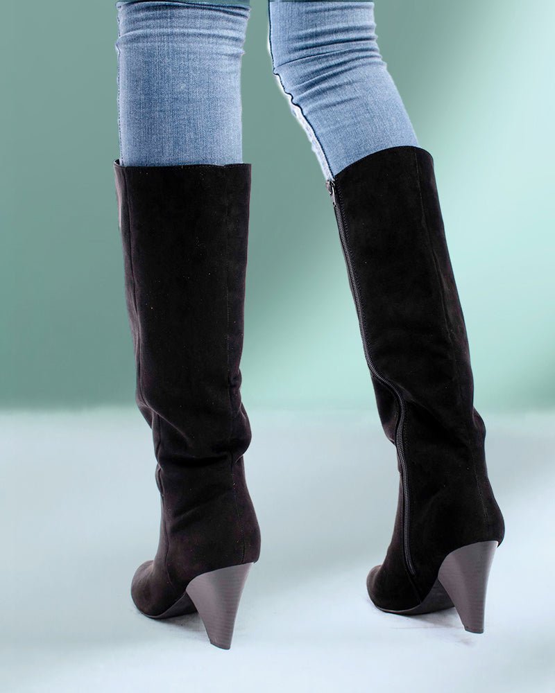 Black Emilie Heel Boots - StylePhase SA