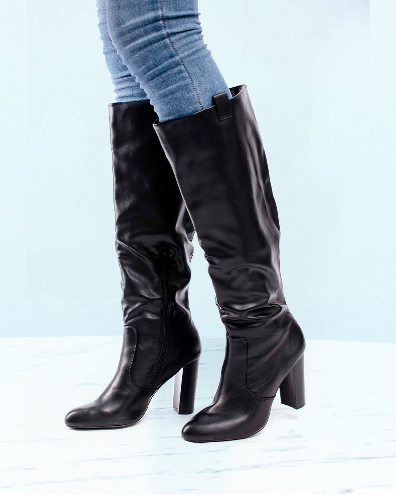 Black Matina Heel Boots - StylePhase SA