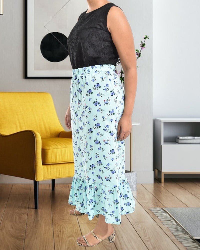 Blue Floral Skirt - StylePhase SA
