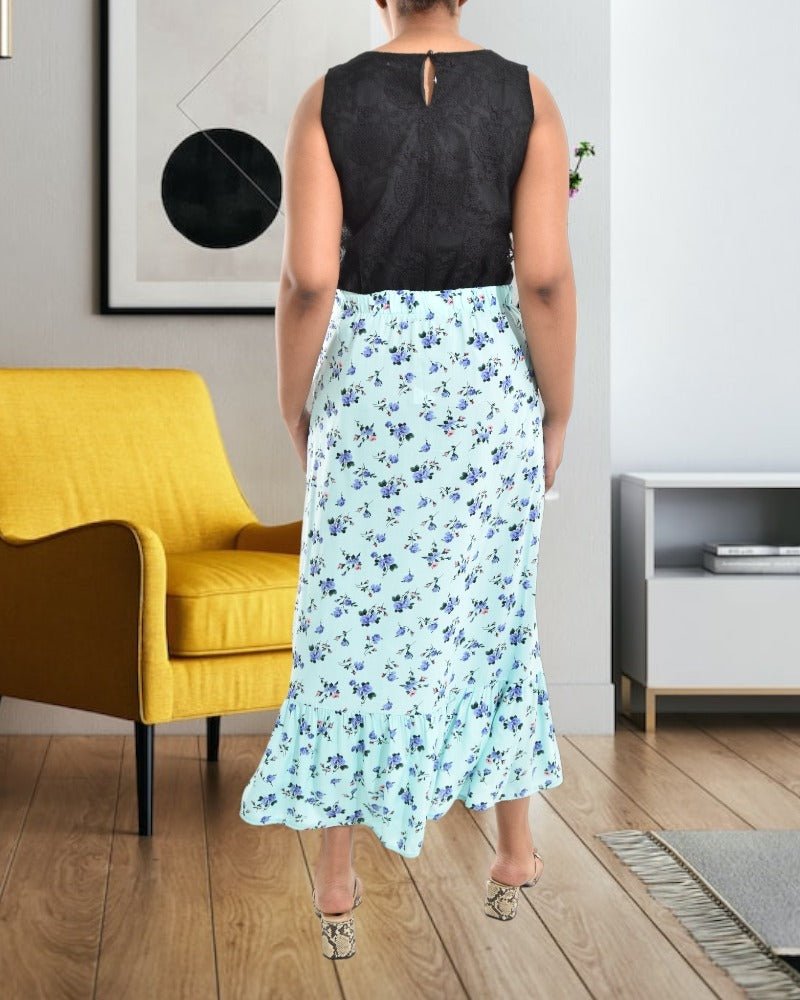 Blue Floral Skirt - StylePhase SA