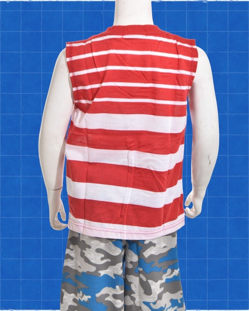 Boys Red and White Vest - StylePhase SA