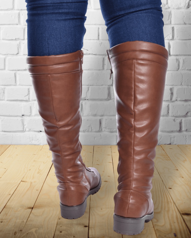 Cecily Cognac Lace Up Boots - StylePhase SA