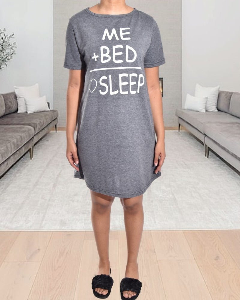 Charcoal Printed Sleep Shirt - StylePhase SA