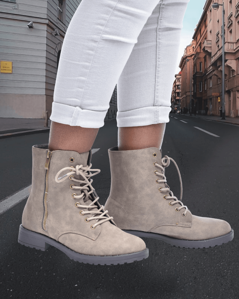 Corrie Taupe Boots - StylePhase SA