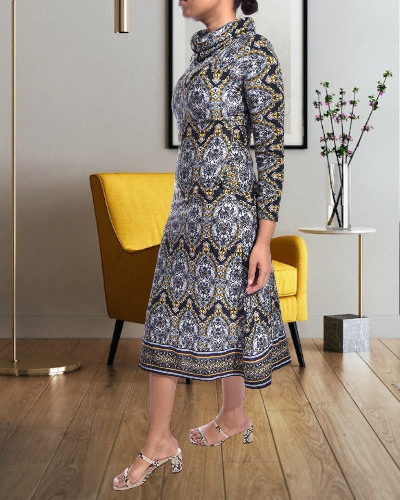 Cowl Neck Knit Dress - StylePhase SA