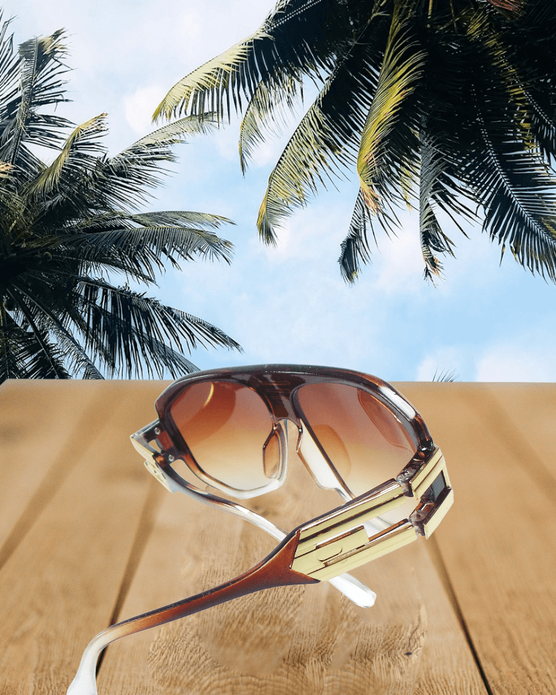 Geometric Gold Decor Sunglasses - StylePhase SA