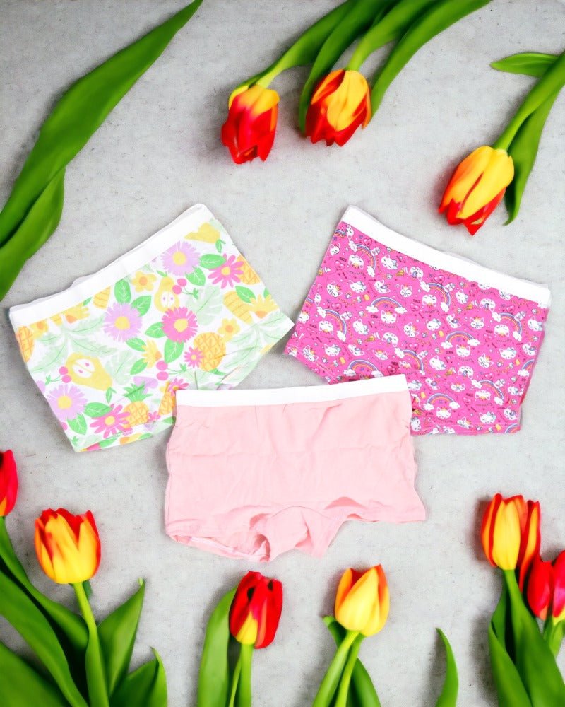 Girls 3 Pack Boyleg Pink Multi Color Panty – StylePhase SA