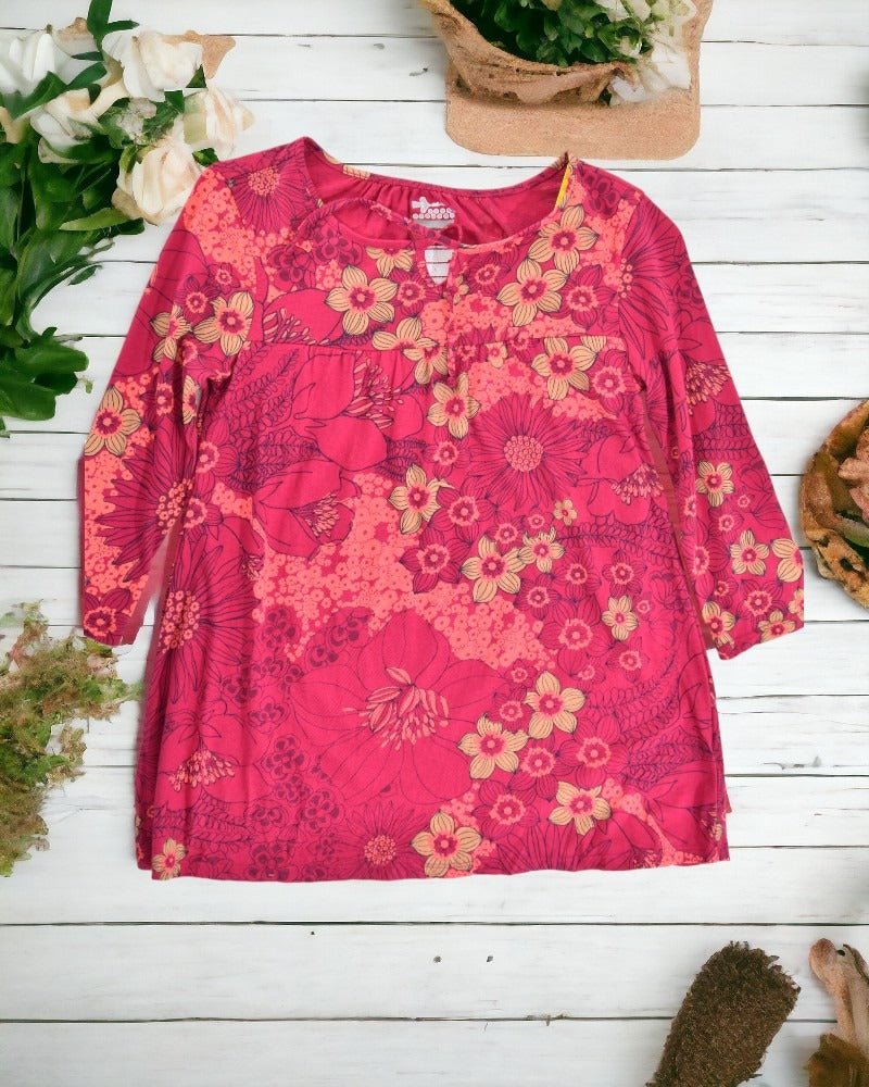 Girls Cerise Floral Top - StylePhase SA