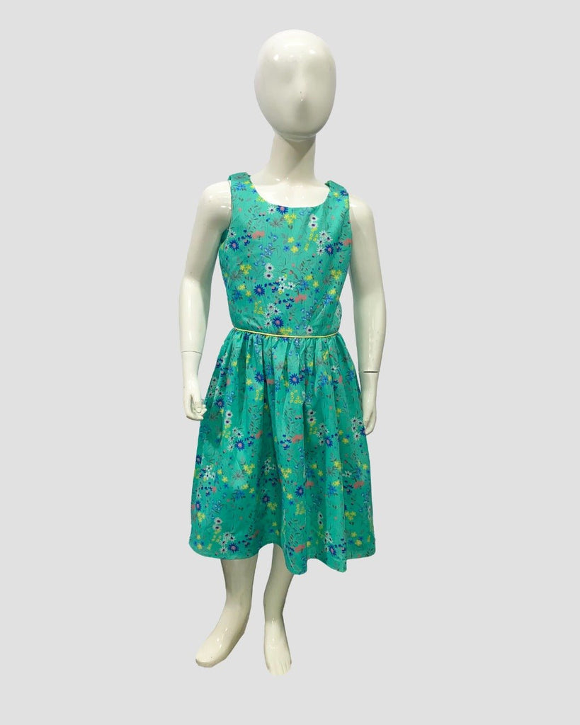 Girls Green Printed Dress - StylePhase SA