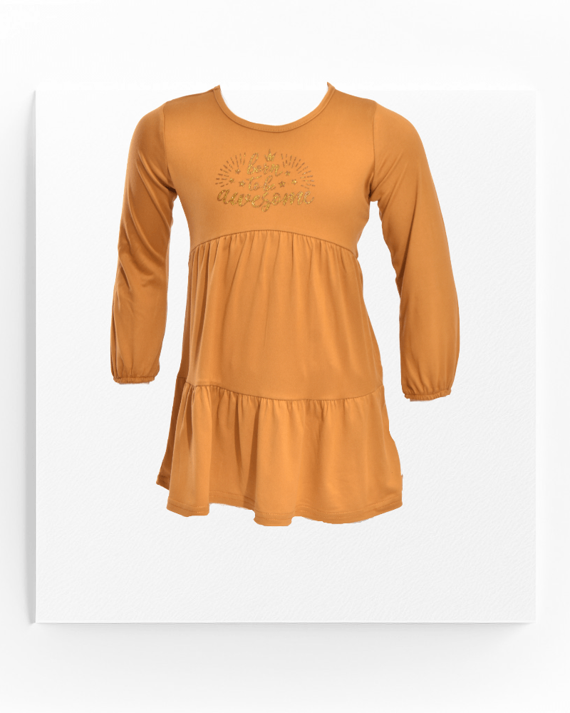 Girls Mustard Long Sleeve Dress - StylePhase SA
