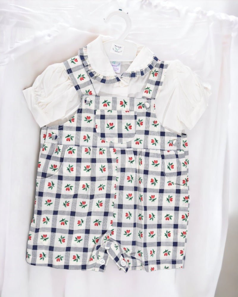 Girls Navy White Printed Rompers - StylePhase SA