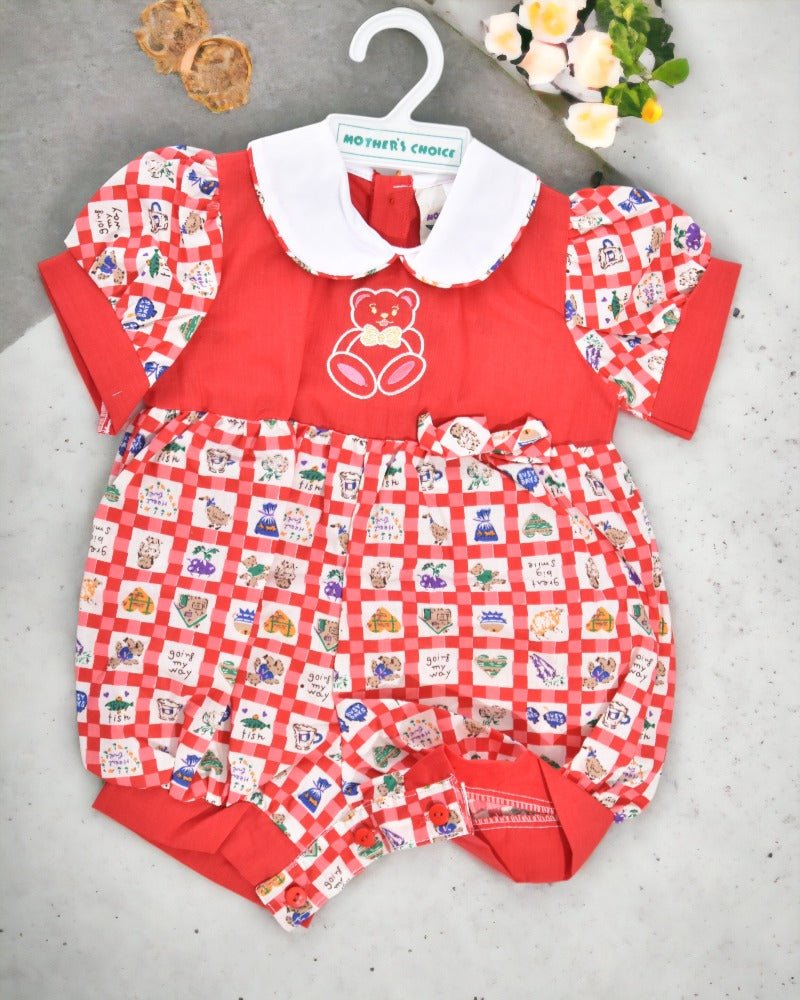 Girls Red Multi Color Romper - StylePhase SA
