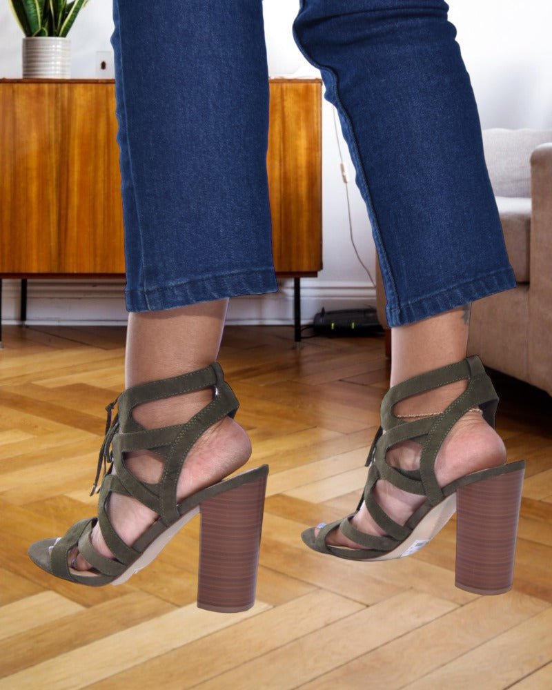 Green Tie Up Heels - StylePhase SA