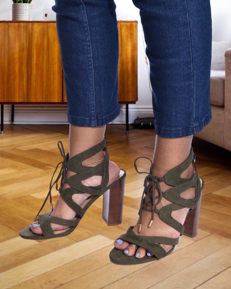 Green Tie Up Heels - StylePhase SA