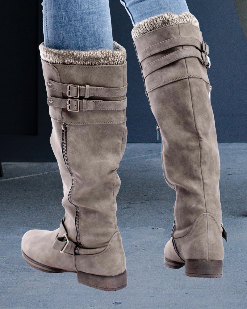 Grey Fur Kristiann Boots - StylePhase SA